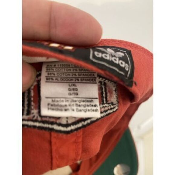 Miami Heat Adidas Baseball Hat NBA Fitted Jersey Knit Size L / XL Red - Picture 7 of 8